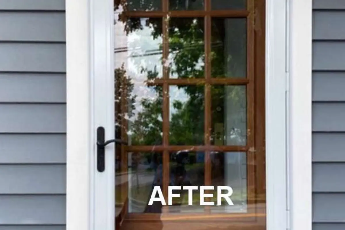 An after photo of a newly installed door in Canton, MA by Liberty Painting.