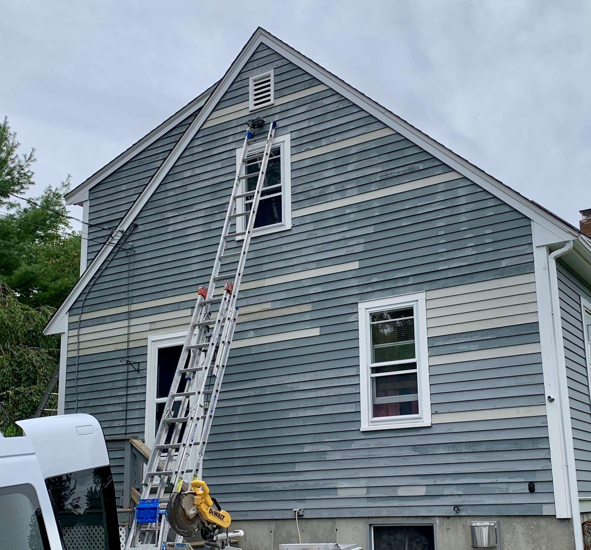 wood clapboards