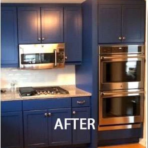 An after photo of a finished kitchen interior painting project by Liberty Painting.