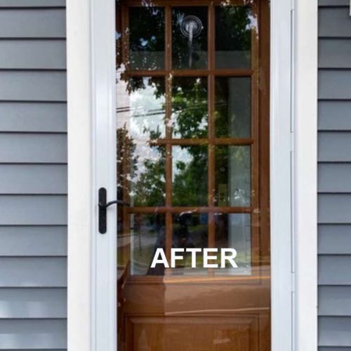 An after photo of a newly installed door in Canton, MA by Liberty Painting.