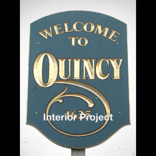 Screenshot showing a Welcome to Quincy sign